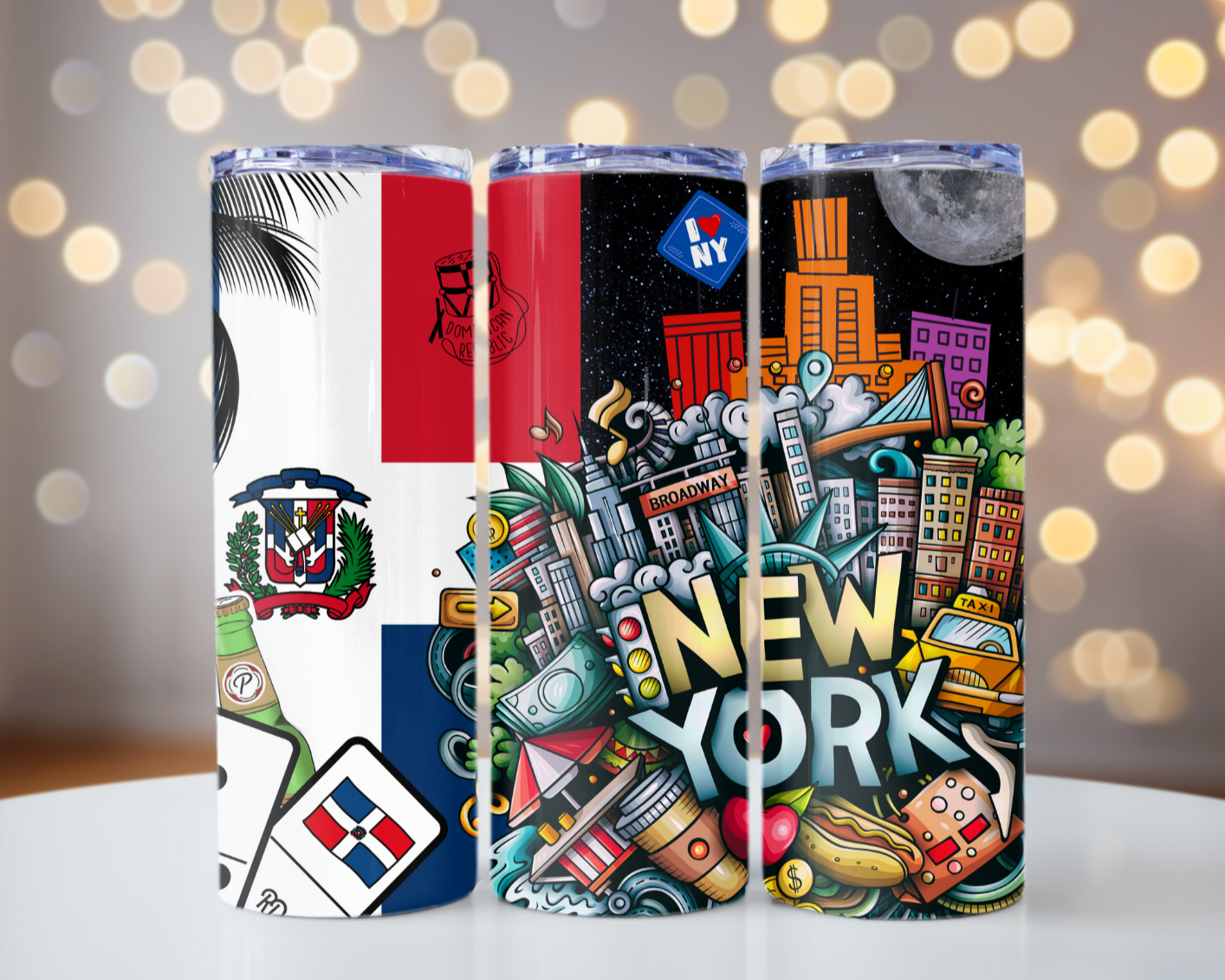 Dominican York personalized skinny tumbler 20OZ