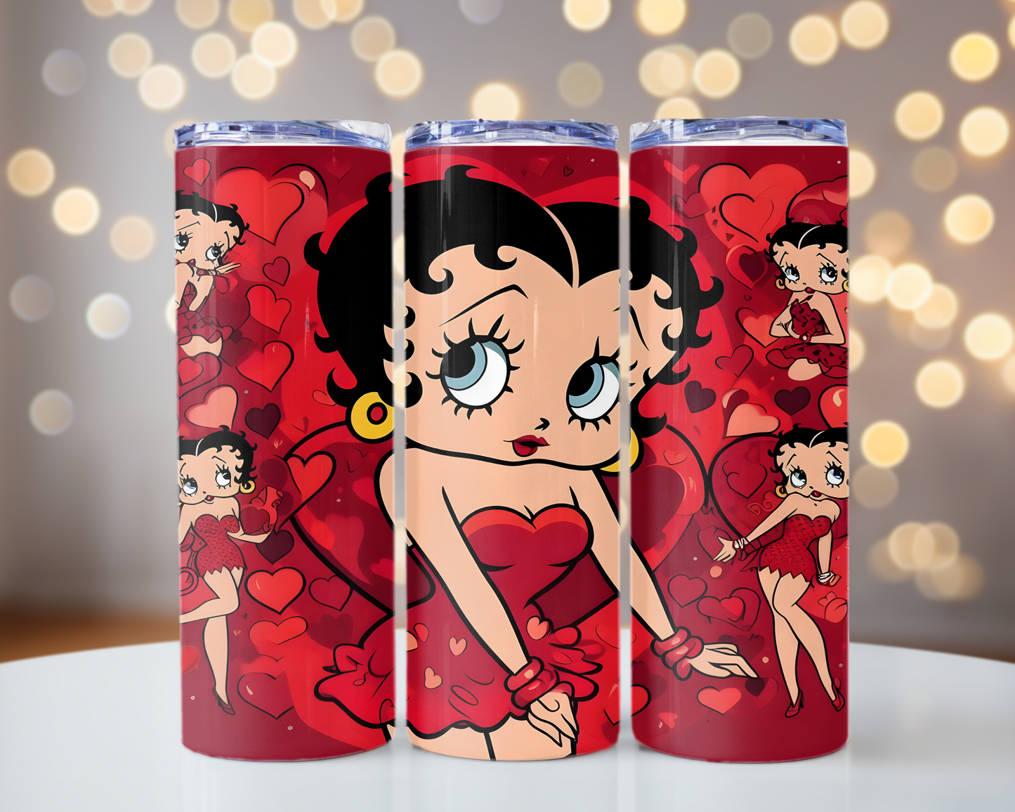 Betty Boop. perzonalized Skinny Tumbler 20oz