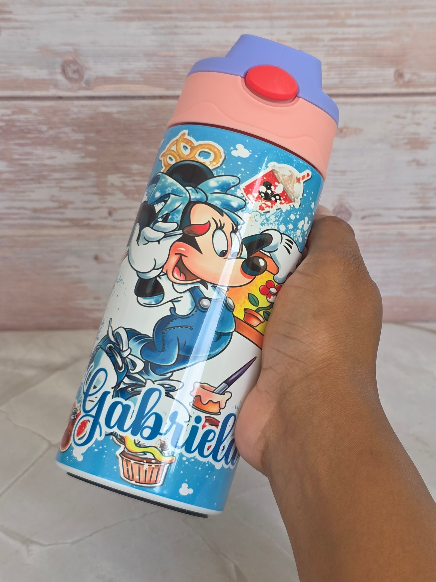 Personalized kid Blue Minnie 12 OZ