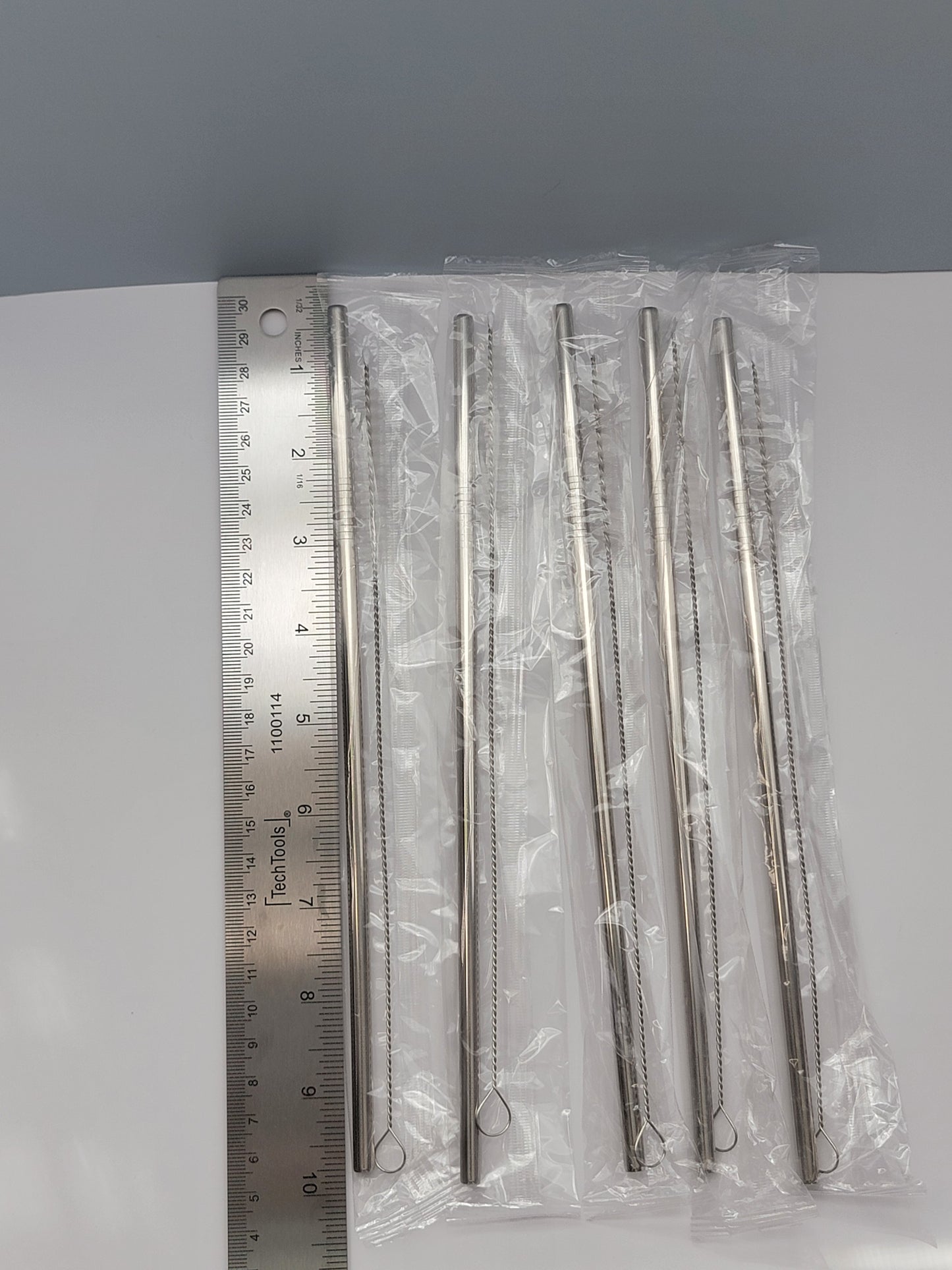 Stainless Steel Reusable Straws with Cleaning Brush – Fits 20 oz Tumblers