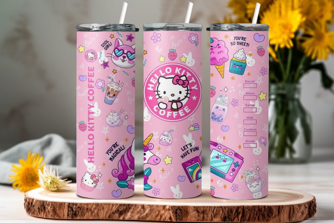 Kitty Skinny Tumbler 20 oz | Personalized Tumbler