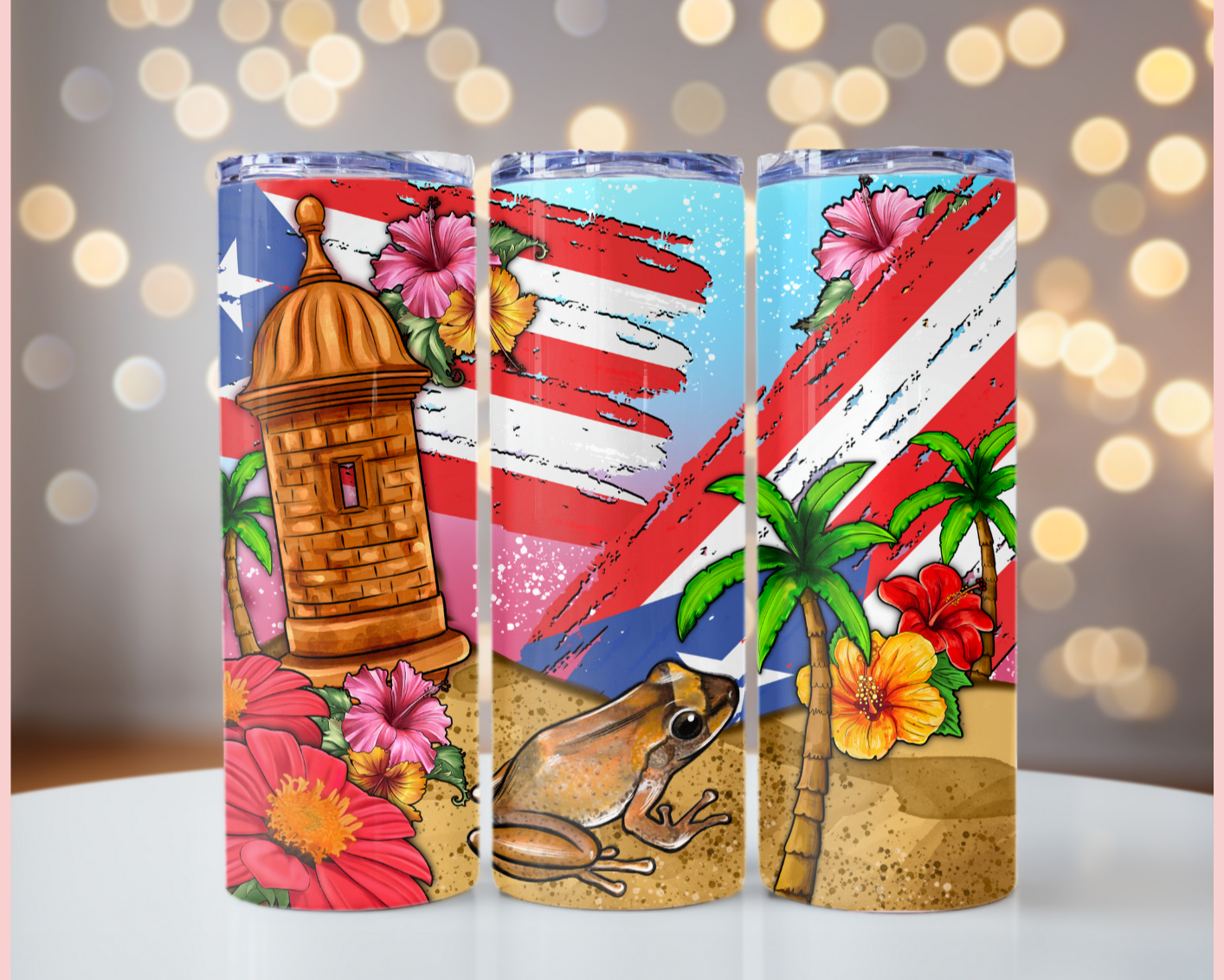 Puerto Rico Tumbler | Personalized Tumbler | perfect Gift | 20 oz skinny tumbler