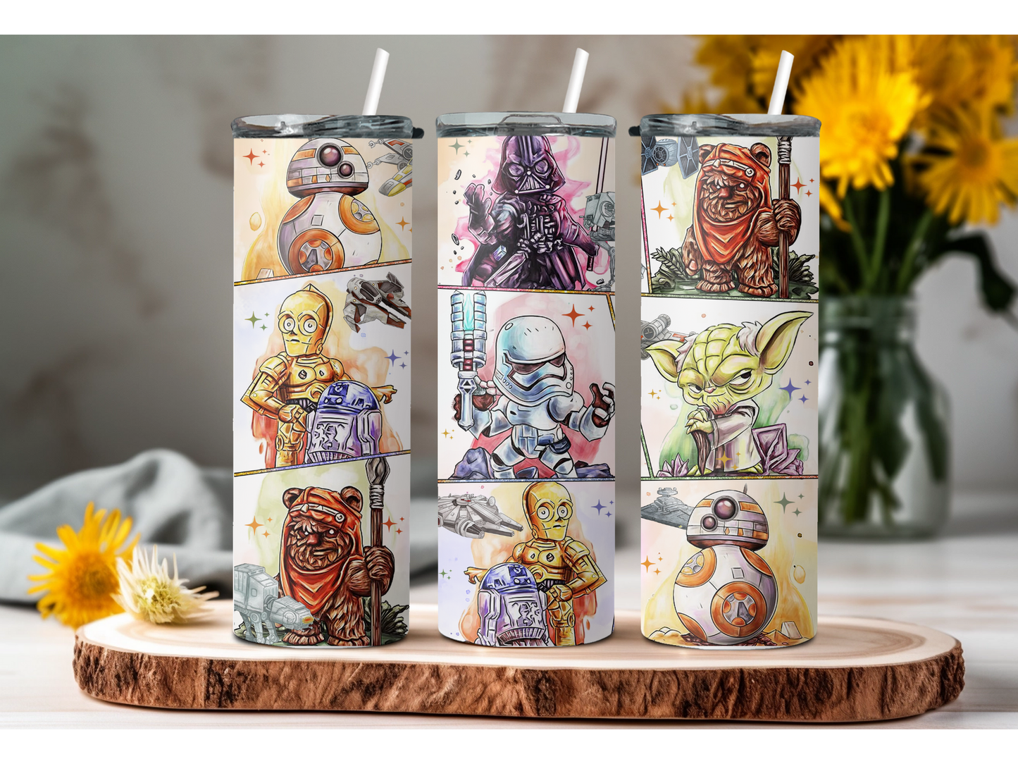 Wars Mini Pictures Skinny Tumbler 20 OZ