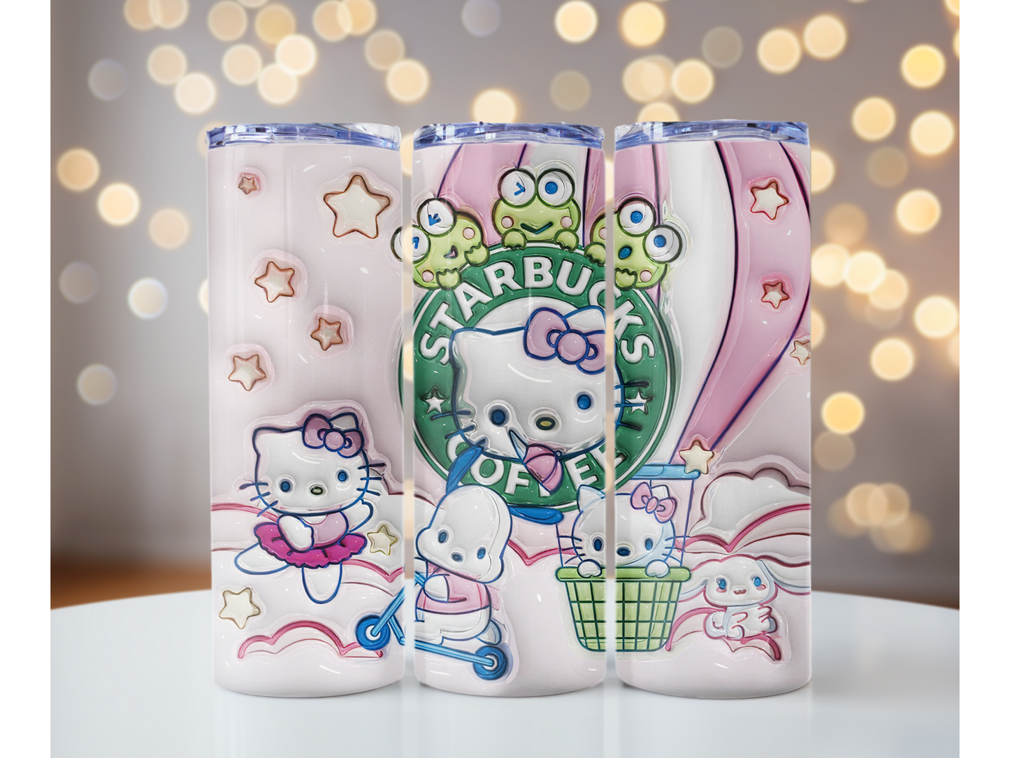 H Kitty pastel Skinny Tumbler 20 OZ