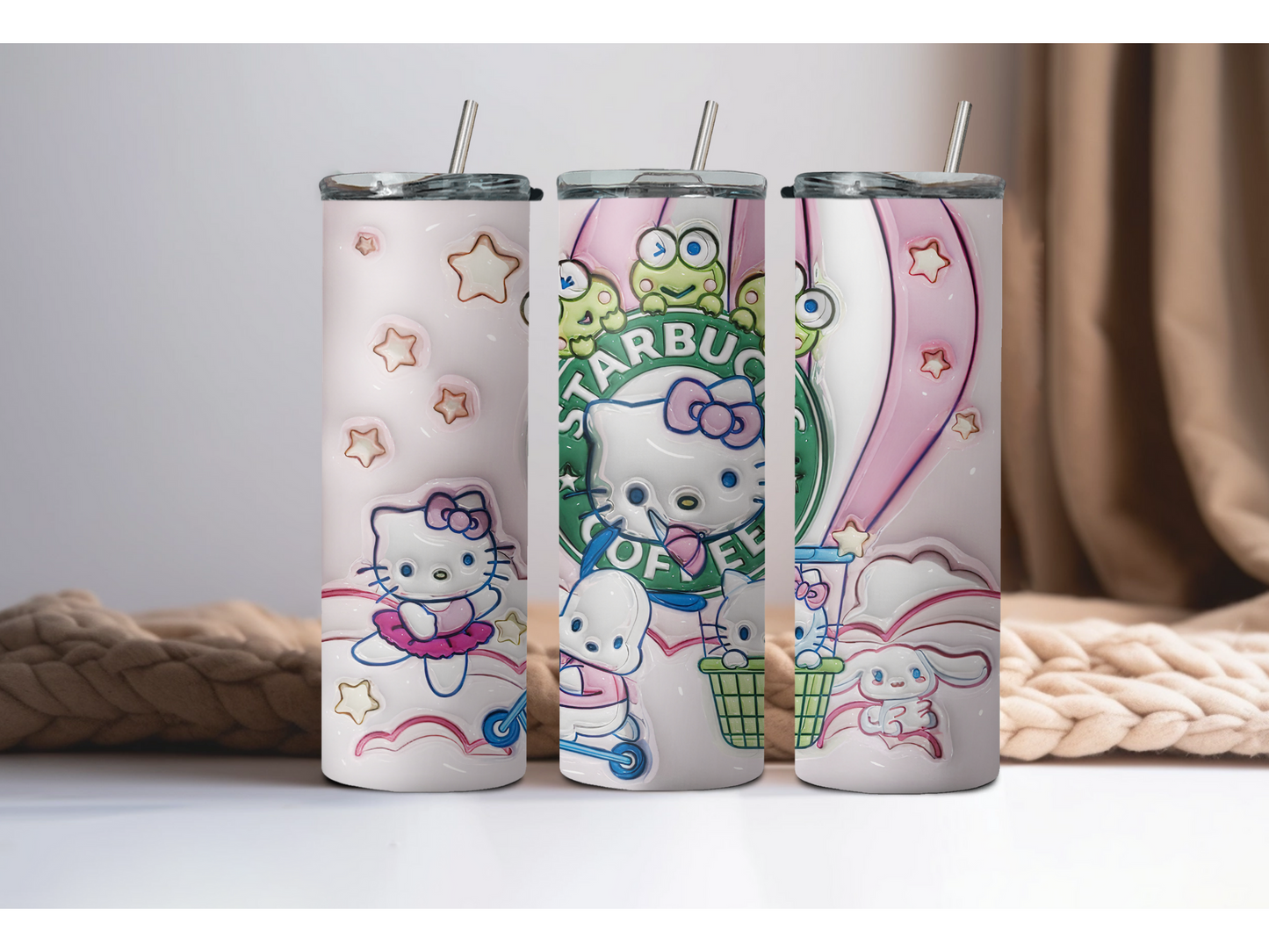 H Kitty pastel color Tumbler | Personalized Tumbler | Personalized Gift | Perfect Gift | 20 0z skinny tumbler