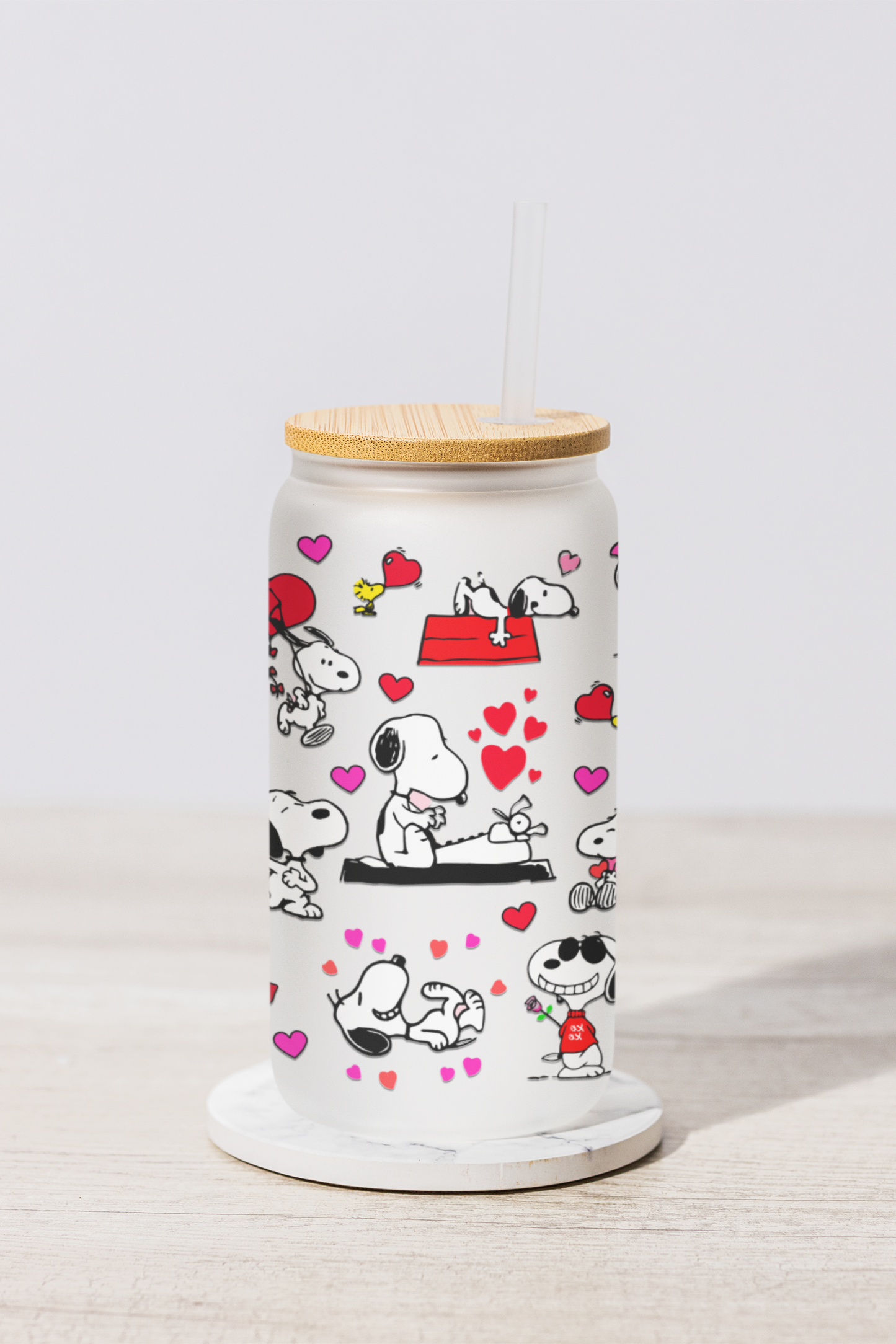 GoodSnooppy | Glas Can 18 OZ | Best Friend | Frosted Glass