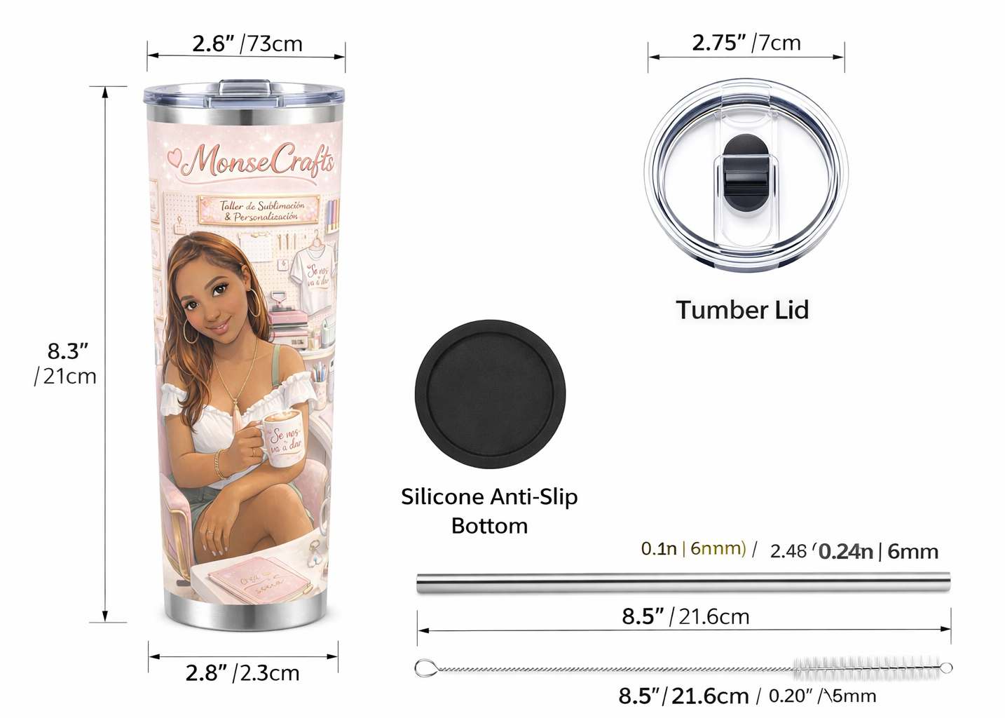 Add your Design, Picture, Name etc Skinny Tumbler 20 OZ