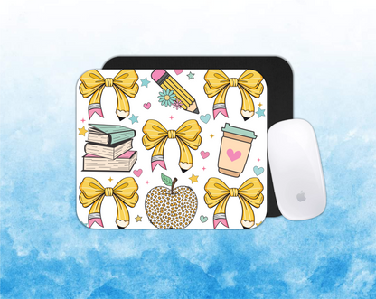 Yellow PenBows Personalized Mouse Pad – Perfect for Home Office or Gift |  Add Your Text or Design – 24x20 cm