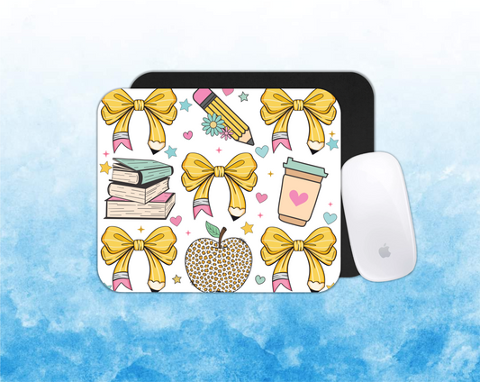 Yellow PenBows Personalized Mouse Pad – Perfect for Home Office or Gift |  Add Your Text or Design – 24x20 cm