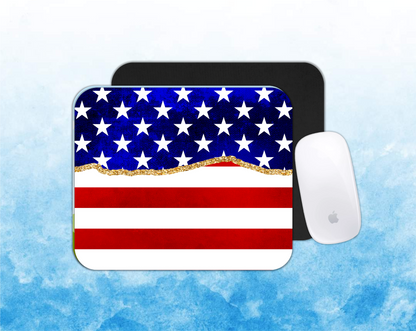 Ameican Flag Personalized Mouse Pad – Perfect for Home Office or Gift |  Add Your Text or Design – 24x20 cm