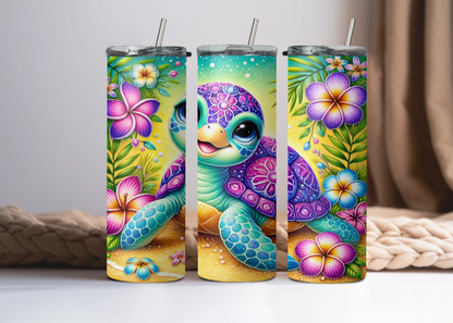 Colorful Turtle Skinny tumbler 20OZ