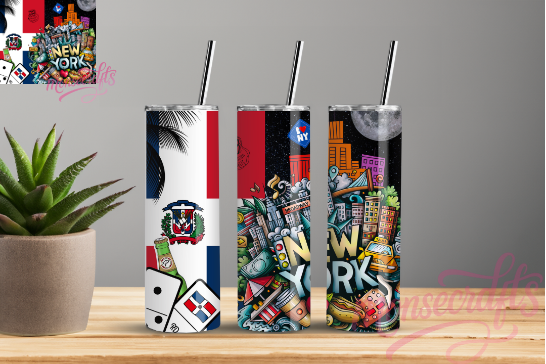 Dominican York personalized skinny tumbler 20OZ