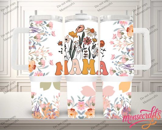Mama Floral Handle 40 OZ