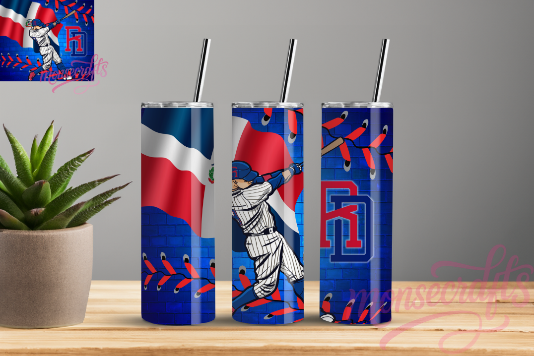 Dominican Baseball Skinny Tumbler | personalized tumbler