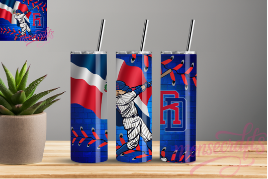 Dominican Baseball Skinny Tumbler | personalized tumbler