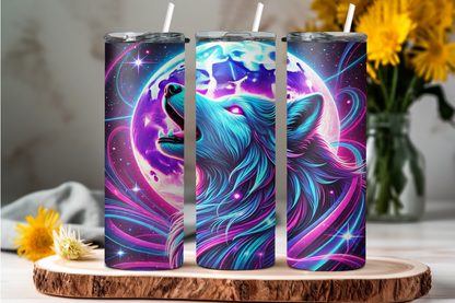 Vivid Color Dog Skinny Tumbler 20 OZ
