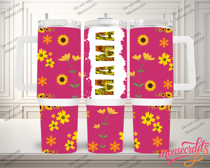Mama Floral Handle 40 OZ