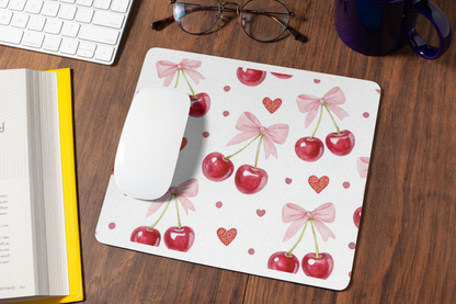 Beautiful Cherry Personalized Mouse Pad – Perfect for Home Office or Gift |  Add Your Text or Design – 24x20 cm
