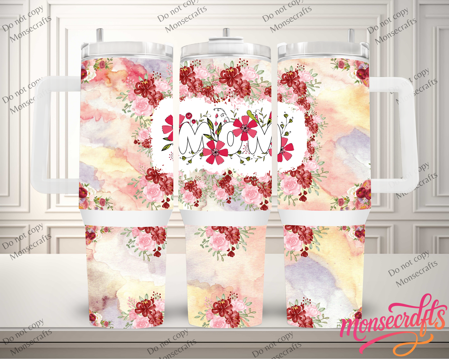 Mama Floral Handle 40 OZ