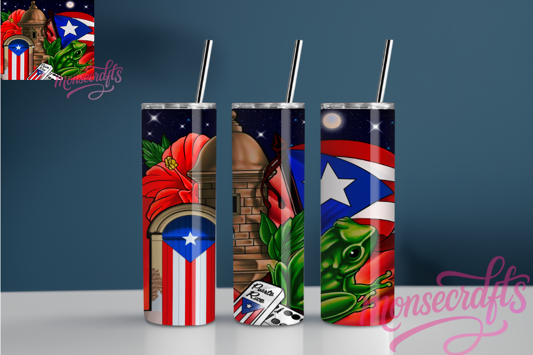 Boricua Skinny Tumbler