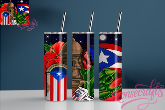 Boricua Skinny Tumbler