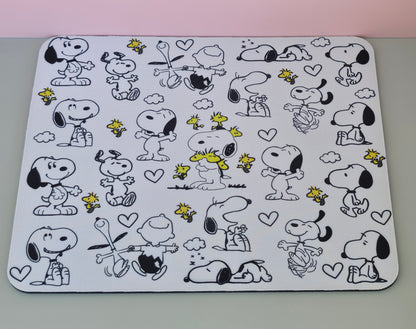 Withe and Black Dog Personalized Mouse Pad – Perfect for Home Office or Gift |  Add Your Text or Design – 24x20 cm