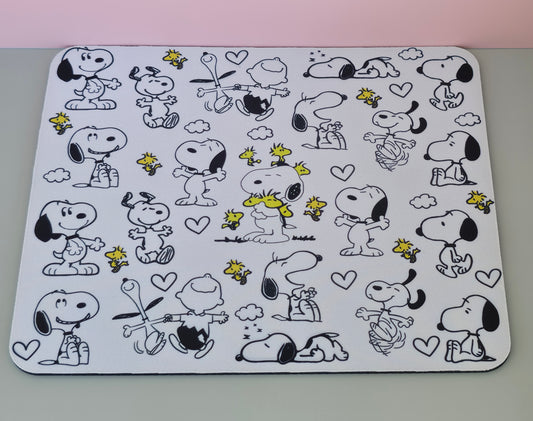 Withe and Black Dog Personalized Mouse Pad – Perfect for Home Office or Gift |  Add Your Text or Design – 24x20 cm