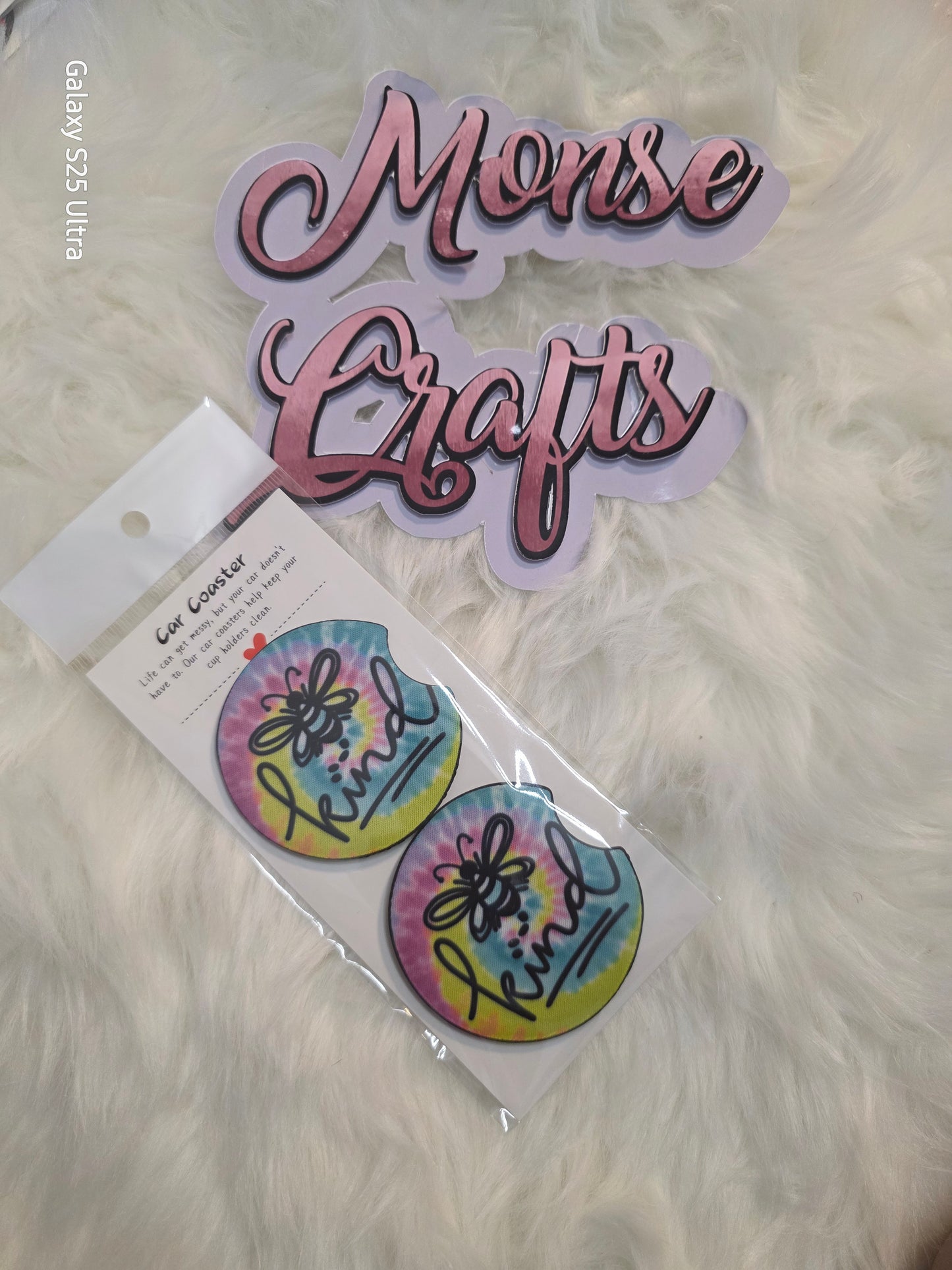 Be Kind Car Coasters – Set of 2