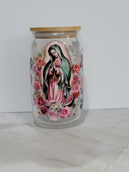 CATOLIC GLASS CAN 16 OZ |  PERFECT FOR GIFTS