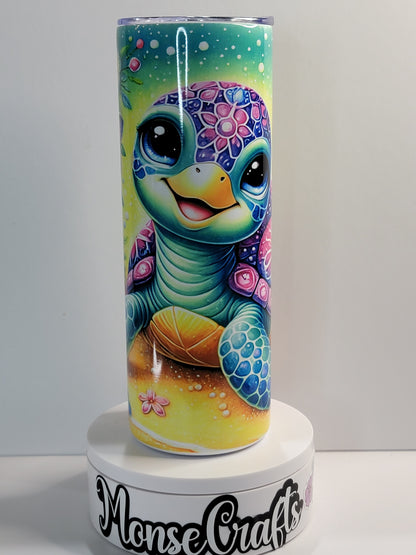 Colorful Turtle Skinny tumbler 20OZ