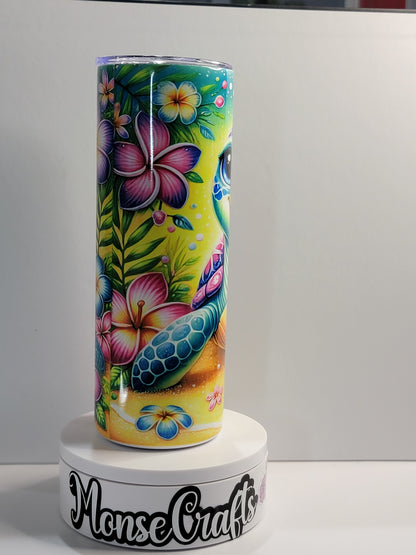 Colorful Turtle Skinny tumbler 20OZ