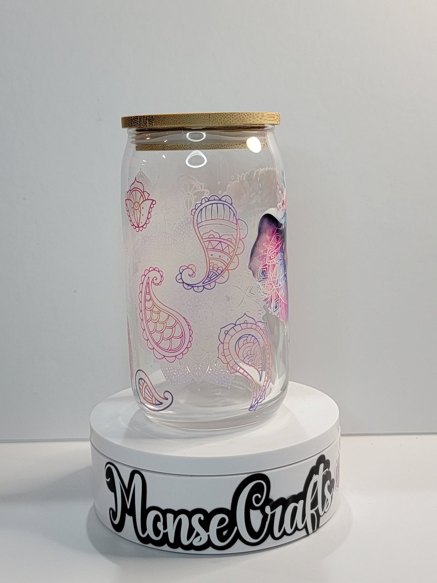 Magic Elephant Glass can 16 oz | perfect gift | personalized gift