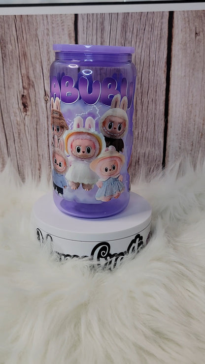 Purple Monster 16 oz glass can | Perfect Gift | Adorable Monsters