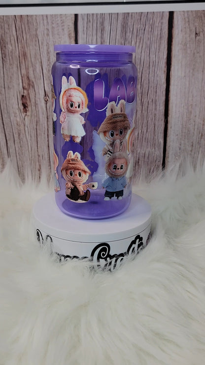 Purple Monster 16 oz glass can | Perfect Gift | Adorable Monsters