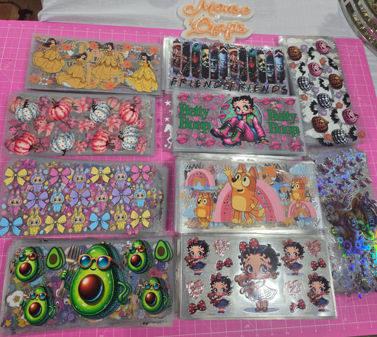 30 PCS RAMDOM UV-DTF BUNDLE