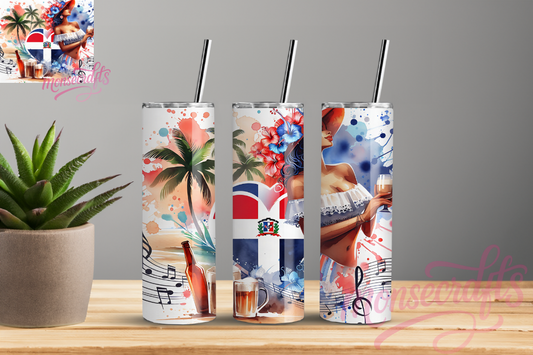 Dominican Girl Skinny Tumbler 20OZ