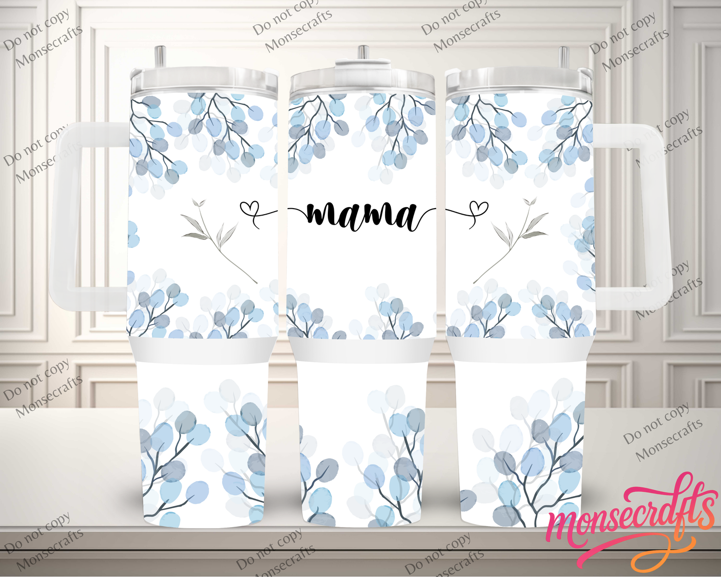 Mama floral Handle 40 OZ