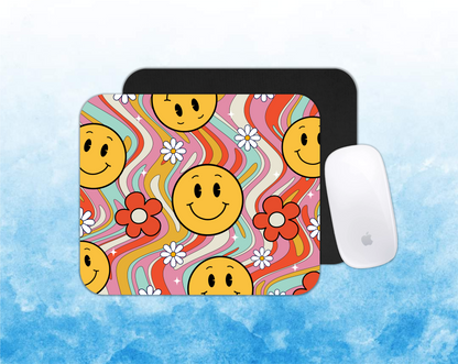 Flowers Waves Personalized Mouse Pad – Perfect for Home Office or Gift |  Add Your Text or Design – 24x20 cm