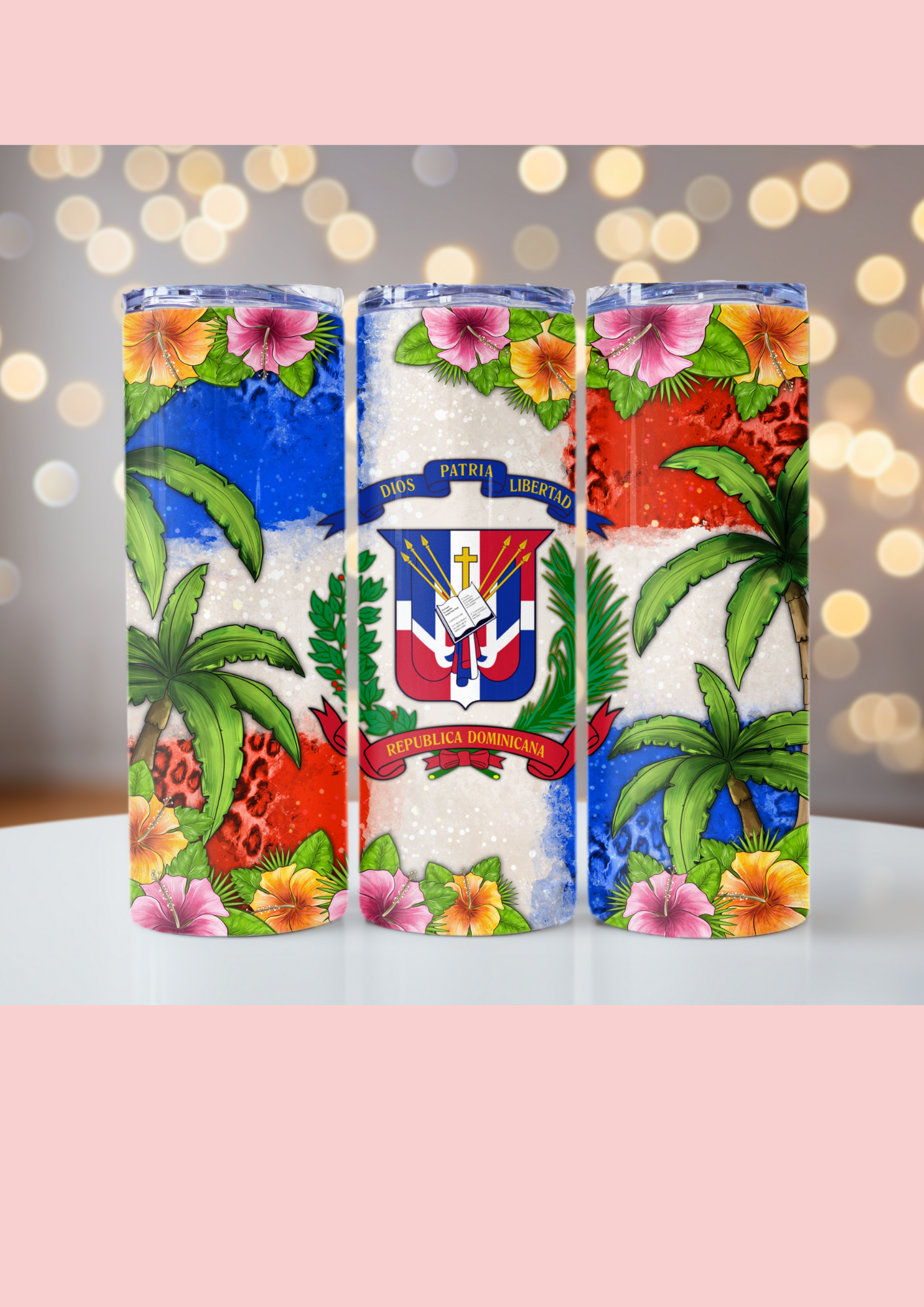 Dominican Skinny Tumbler 20 oz | Personalized Gift | Perfect Gift | Beautiful country | Caribe