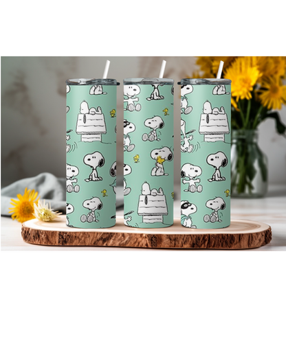 Green Dog | Customizable skinny tumbler | Perfect Gift | 20 oz Skinny Tumbler