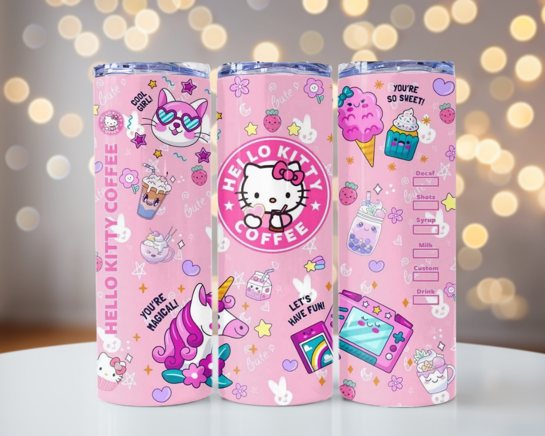 Kitty Skinny Tumbler 20 oz | Personalized Tumbler