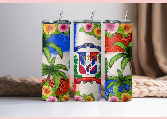 Dominican Skinny Tumbler 20 oz | Personalized Gift | Perfect Gift | Beautiful country | Caribe
