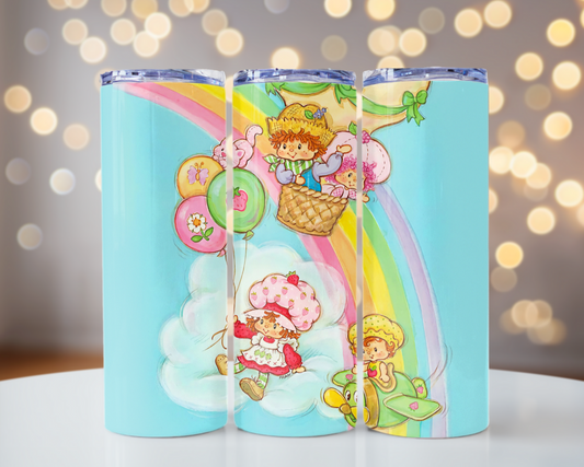 Rainbow Strawberry Skinny Tumbler 20OZ