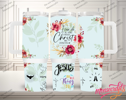 Christians Handle tumbler 40 oz