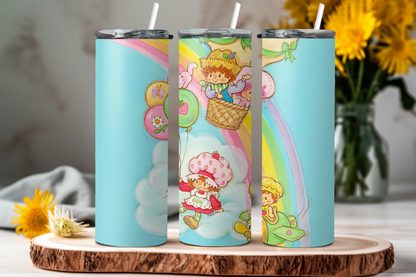 Rainbow Strawberry Skinny Tumbler 20OZ