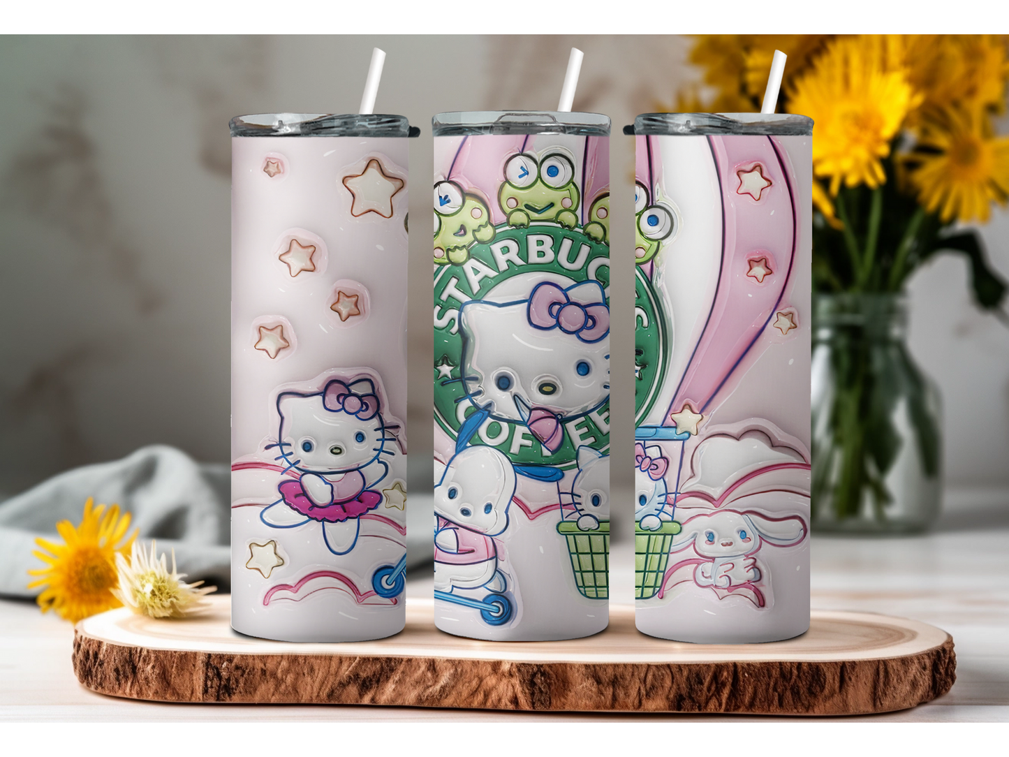 H Kitty pastel color Tumbler | Personalized Tumbler | Personalized Gift | Perfect Gift | 20 0z skinny tumbler