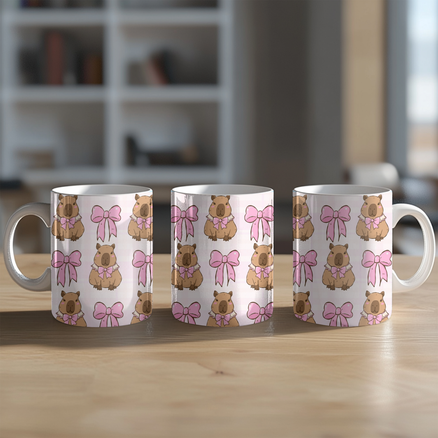 Coquette Capybara mug 11 oz y 15 oz