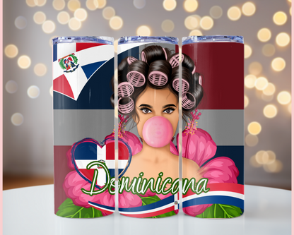 Dominican Girl Tumbler | Personalized Tumbler | Perfect Gift | 20oz skinny tumbler