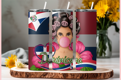 Dominican Girl Tumbler | Personalized Tumbler | Perfect Gift | 20oz skinny tumbler