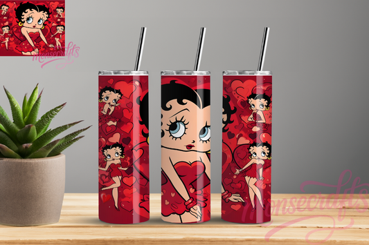 Betty Boop. perzonalized Skinny Tumbler 20oz